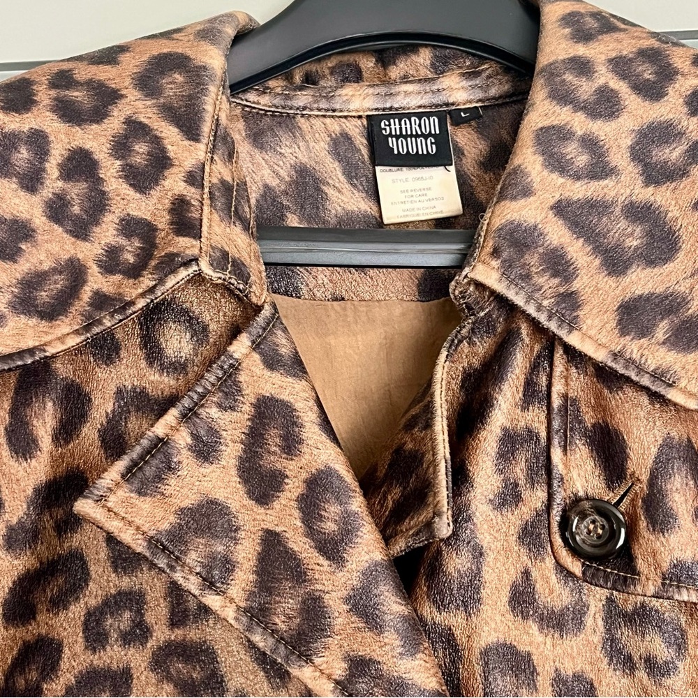 Vintage Leopard print Jacket size L - Picture 4 of 6